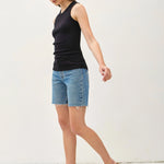 basic cotton garment dyed tank BL 
