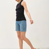 basic cotton garment dyed tank BL 