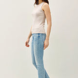 basic cotton garment dyed tank rose