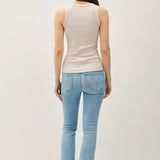 basic cotton garment dyed tank rose