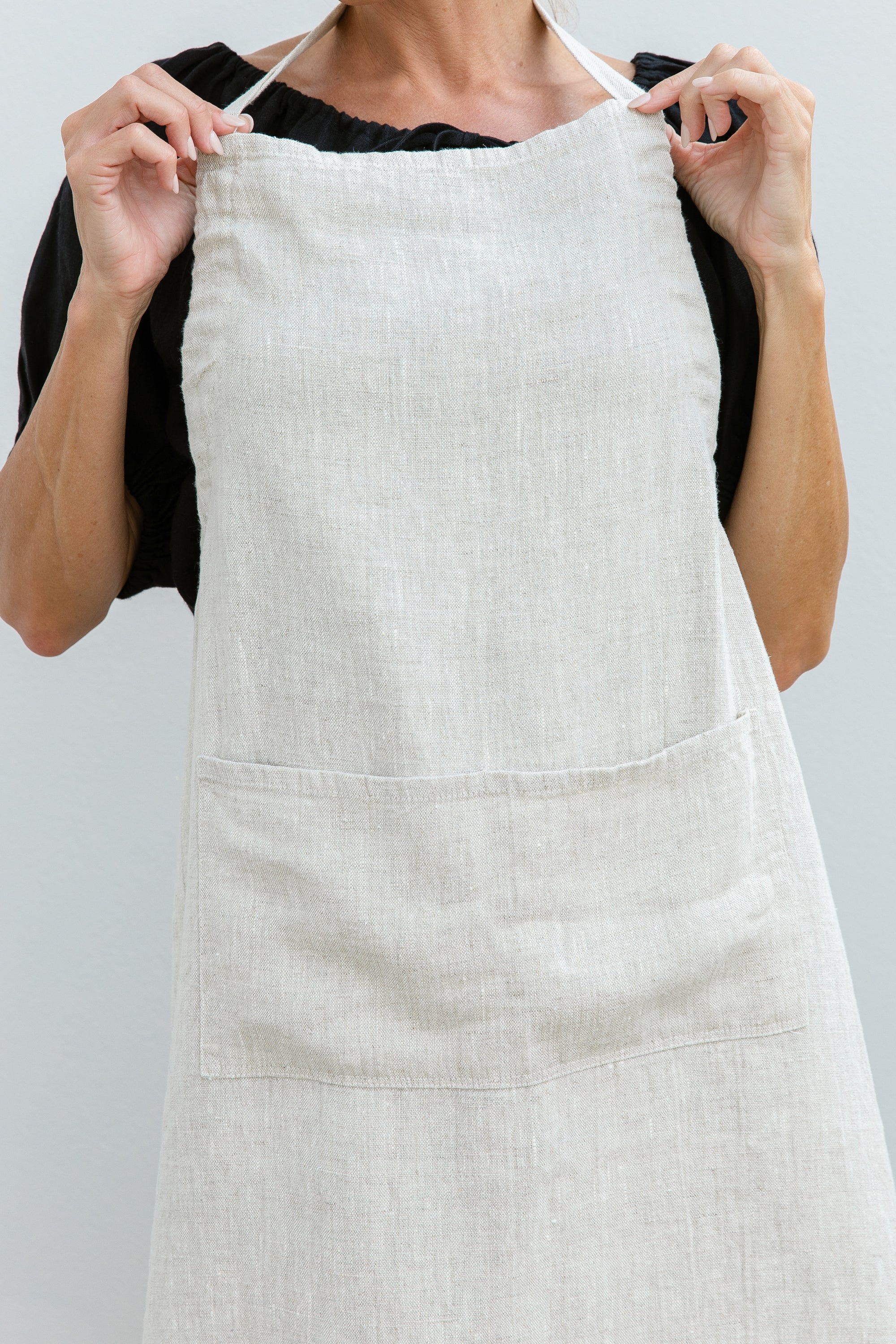 Adjustable Linen Apron - Natural