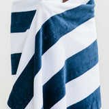 Classic Stripes Beach Towel - Navy