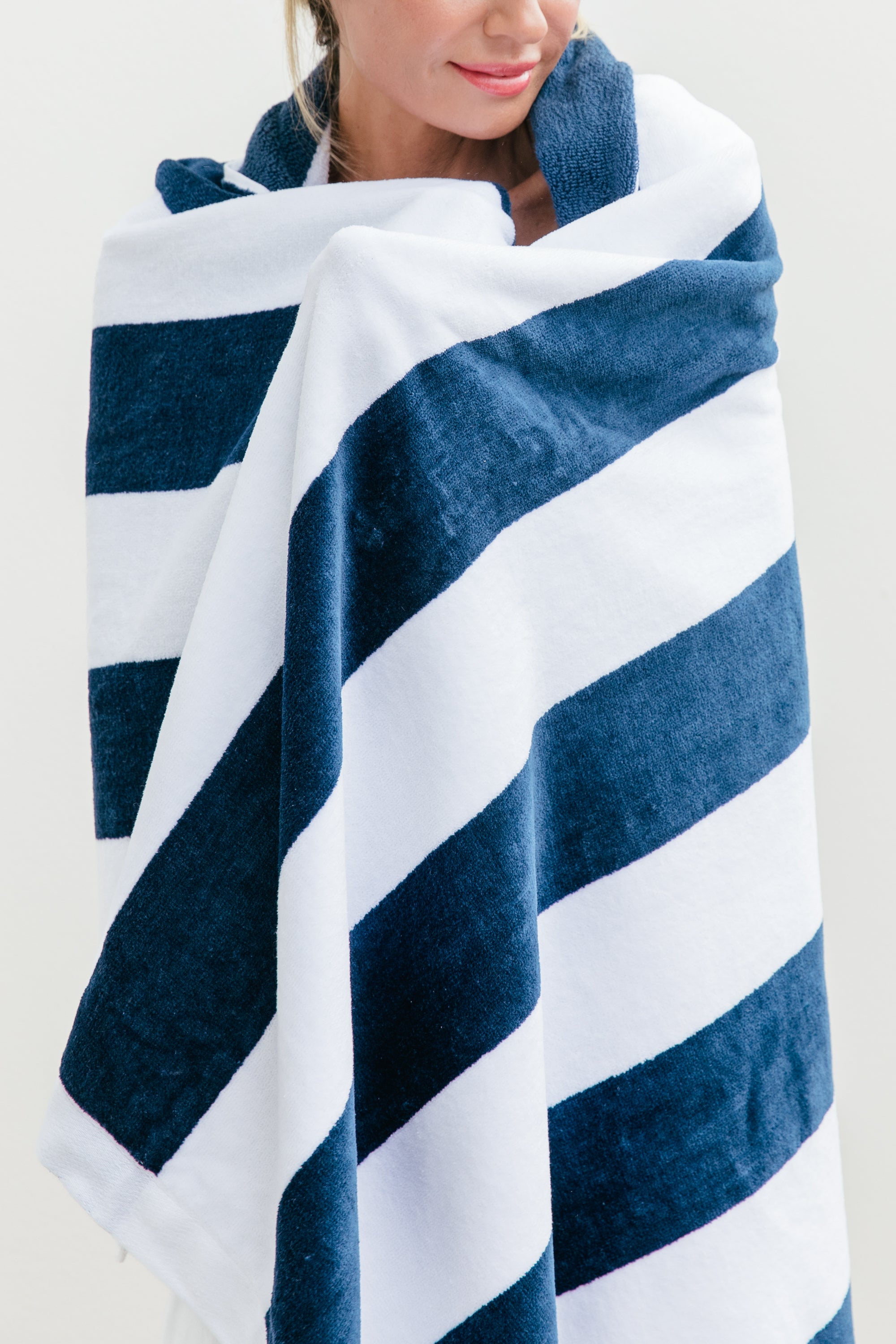 Classic Stripes Beach Towel - Navy