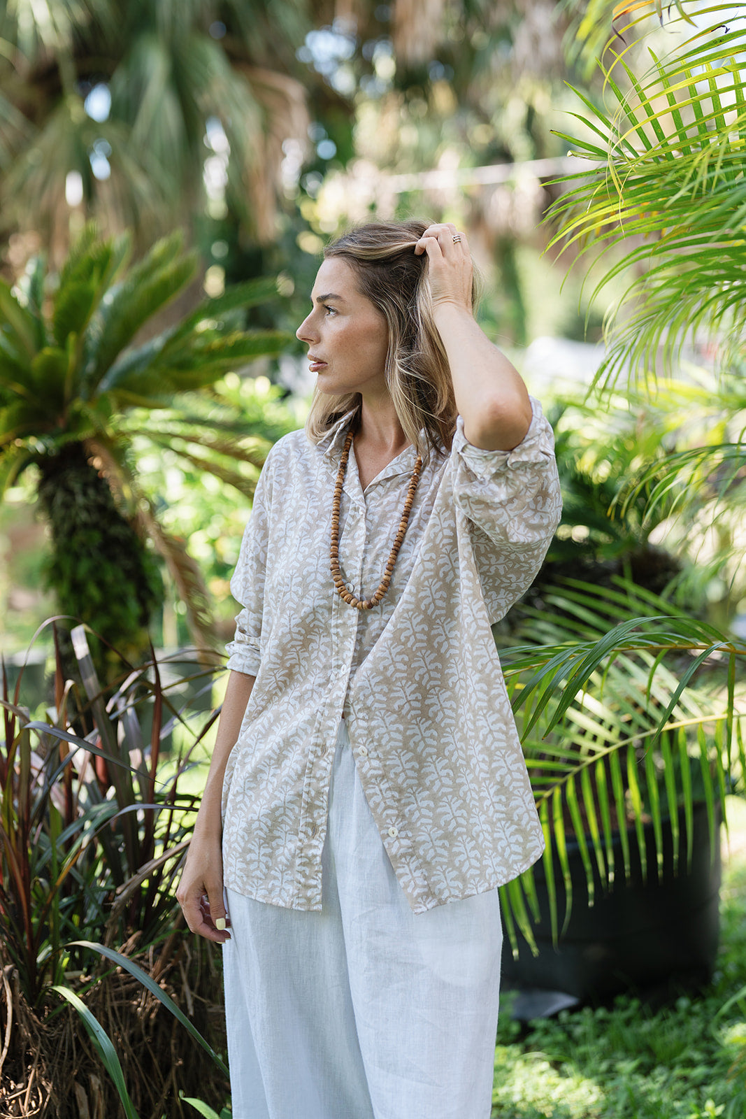 Easygoing Cotton Shirt - Sandbar Stamp