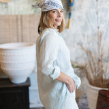 Linen Keepsake Button Down - Blue Glass