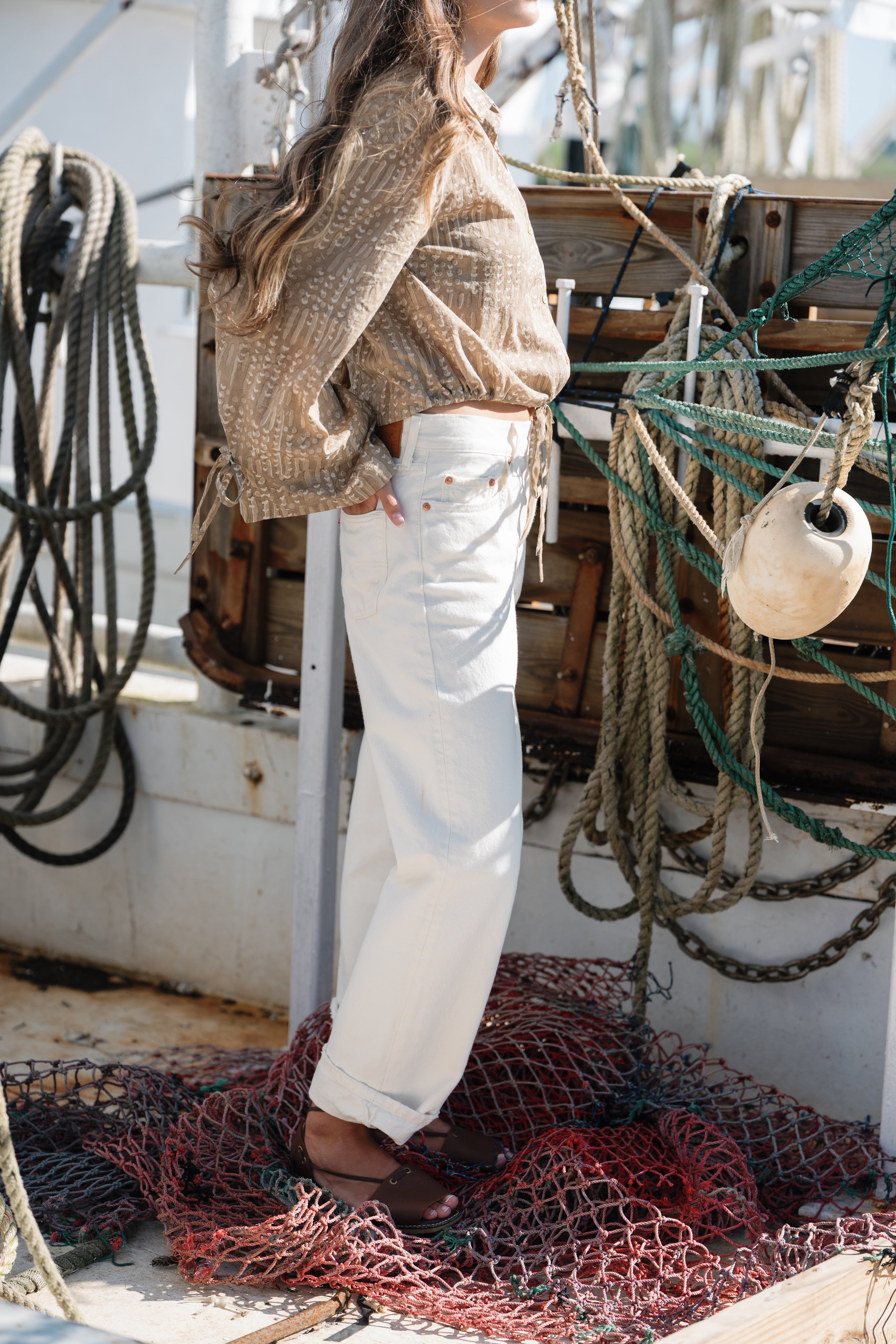 Sail Button-Up - Jetty Stamp