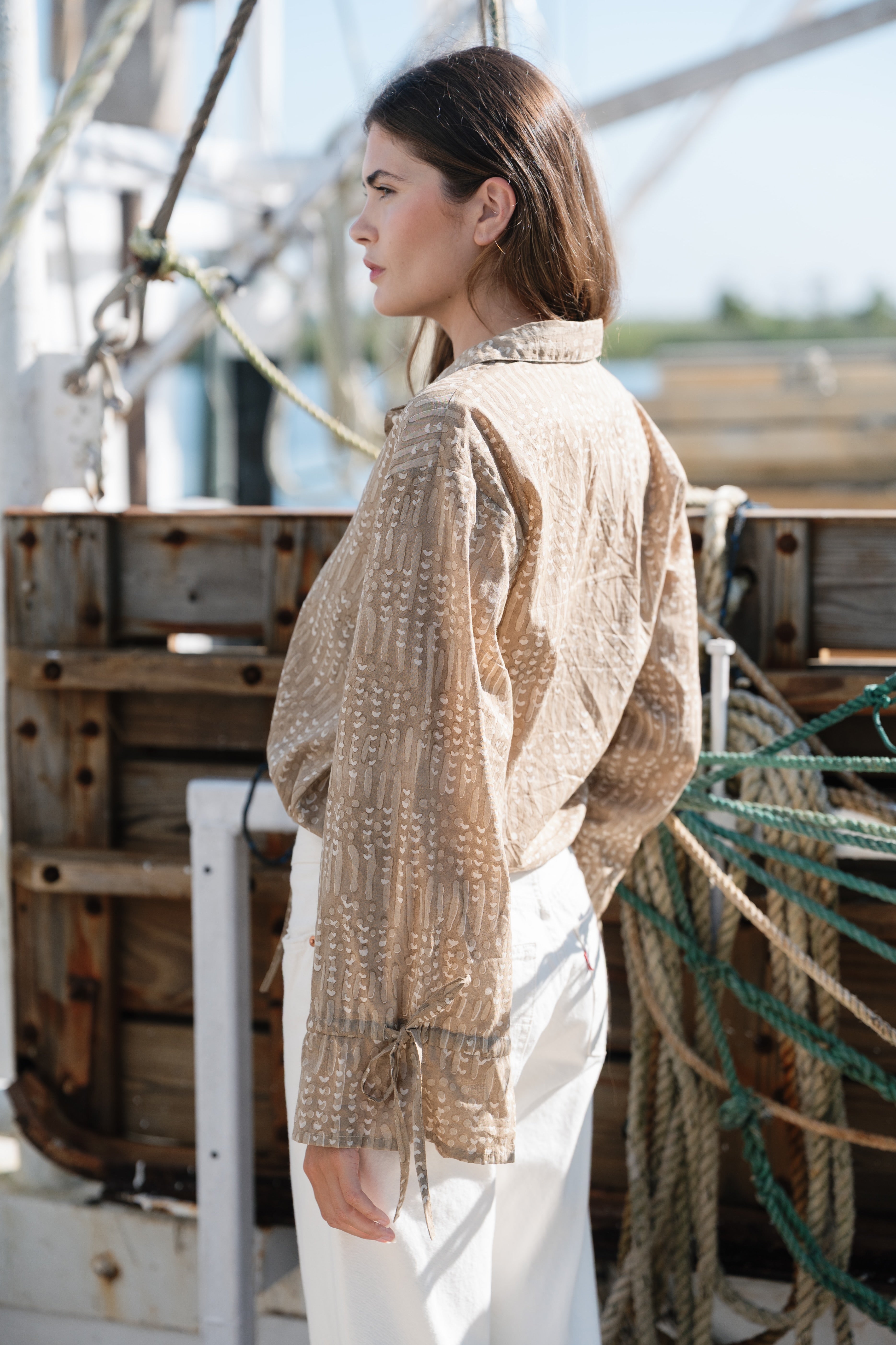 Sail Button-Up - Jetty Stamp