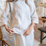 Weekend Linen Tee - Natural Flax