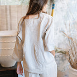 Weekend Linen Tee - Natural Flax