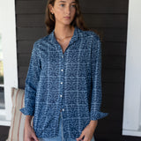 Cotton Keepsake Button Down - Indigo Vine