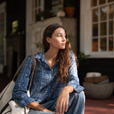 Cotton Keepsake Button Down - Indigo Vine