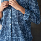 Cotton Keepsake Button Down - Indigo Vine