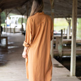 Easygoing Cotton Maxi Dress - Citrus Grove Stripe