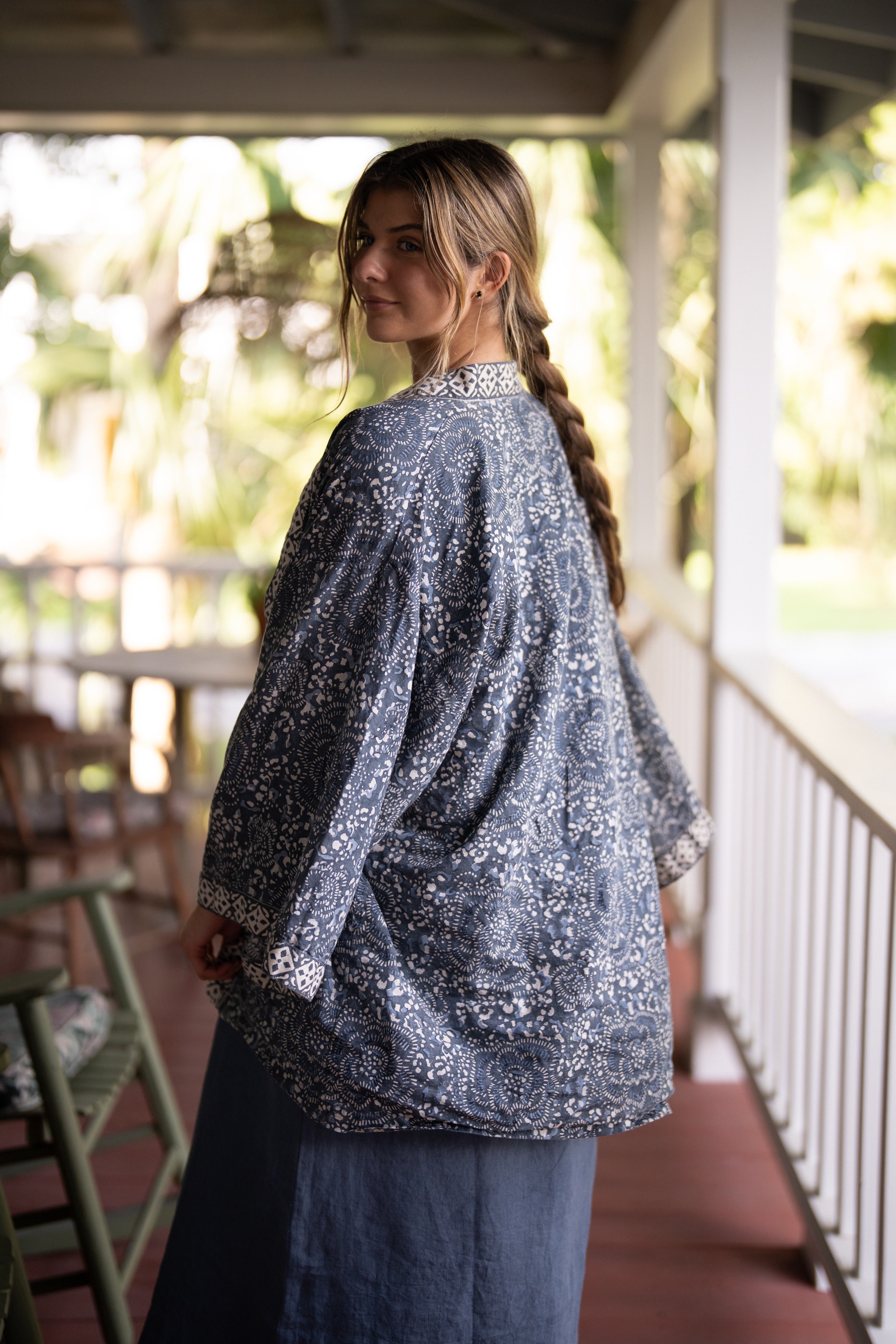Garden Indigo Cardigan