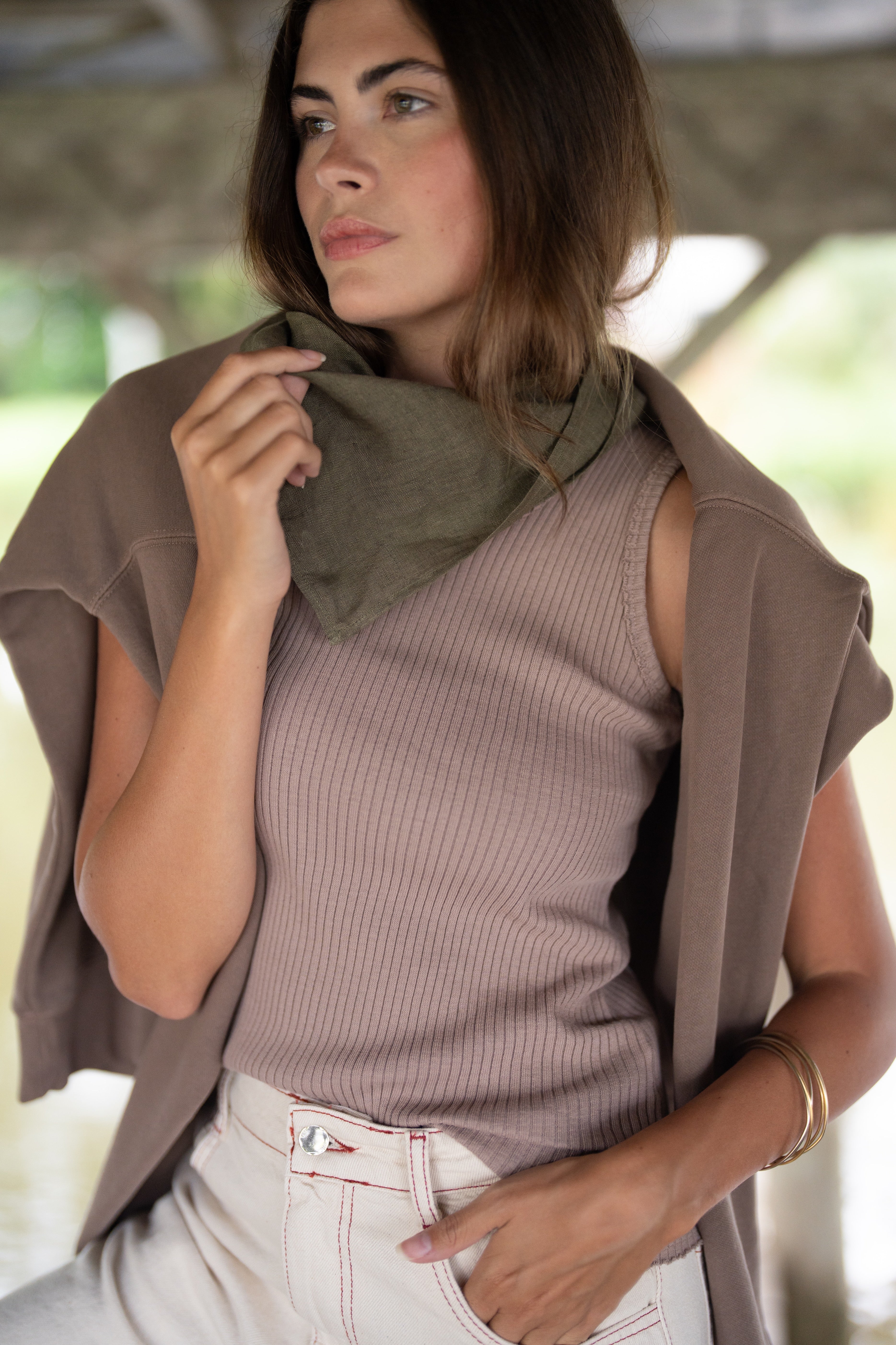 Linen Bandana - Verde