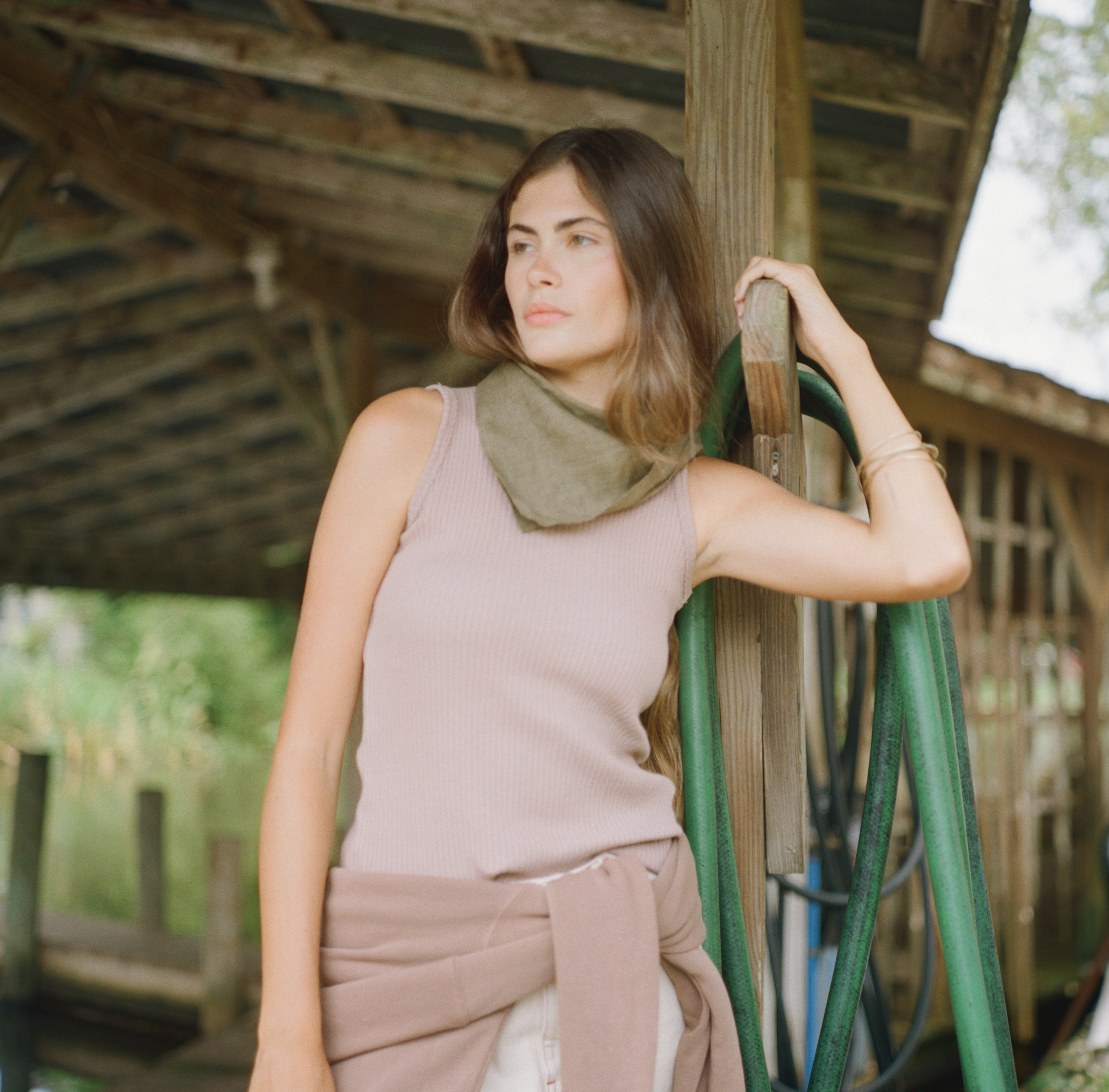Linen Bandana - Verde