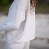 Raw Edge Pullover - Salt