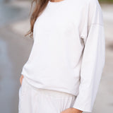 Raw Edge Pullover - Salt