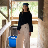 Raw Edge Pullover - True Navy