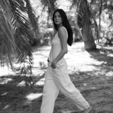 Rolled Hem Cotton Tank -  Powder Blue