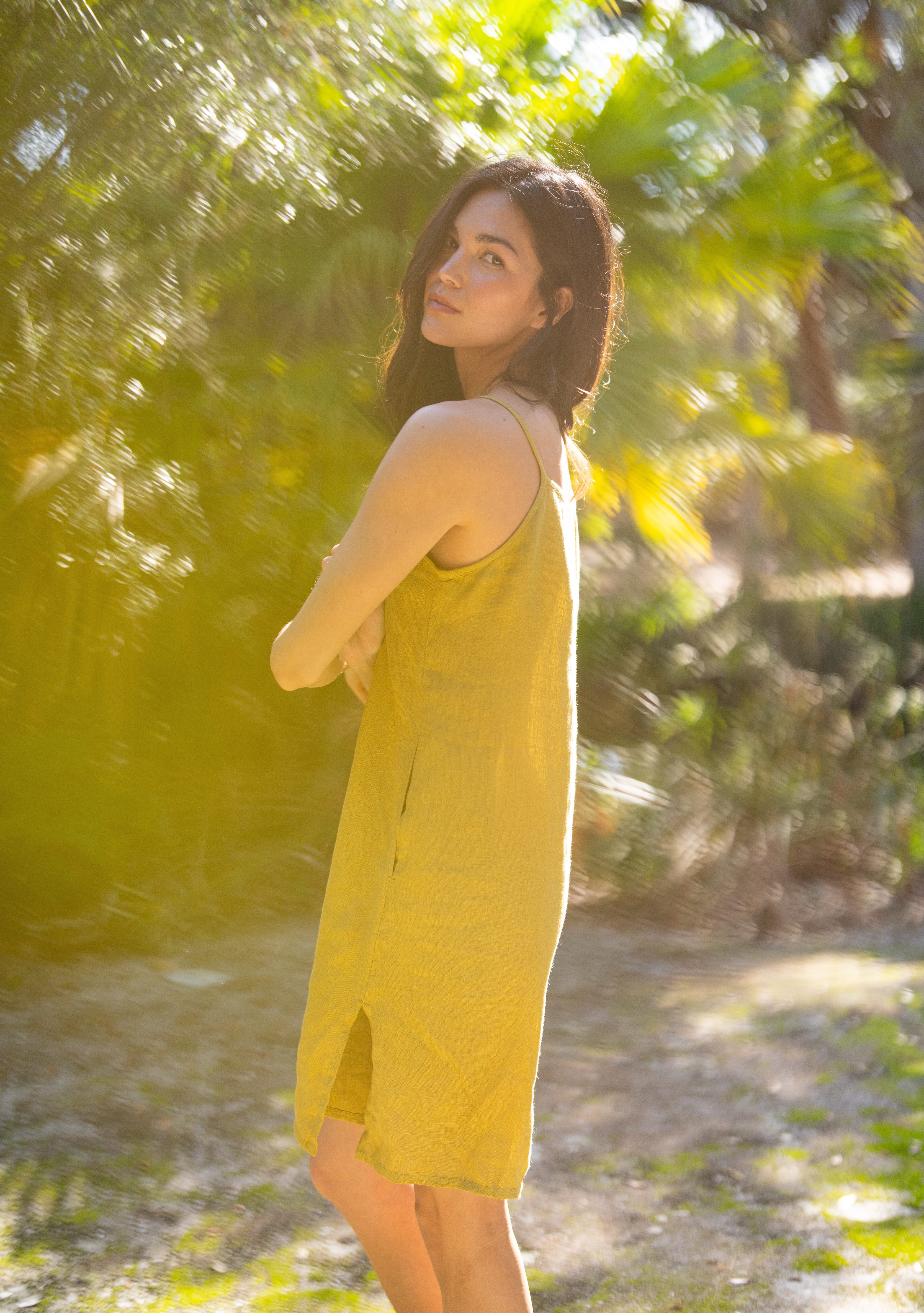 european linen mini dress Petites European Linen Mini Dress