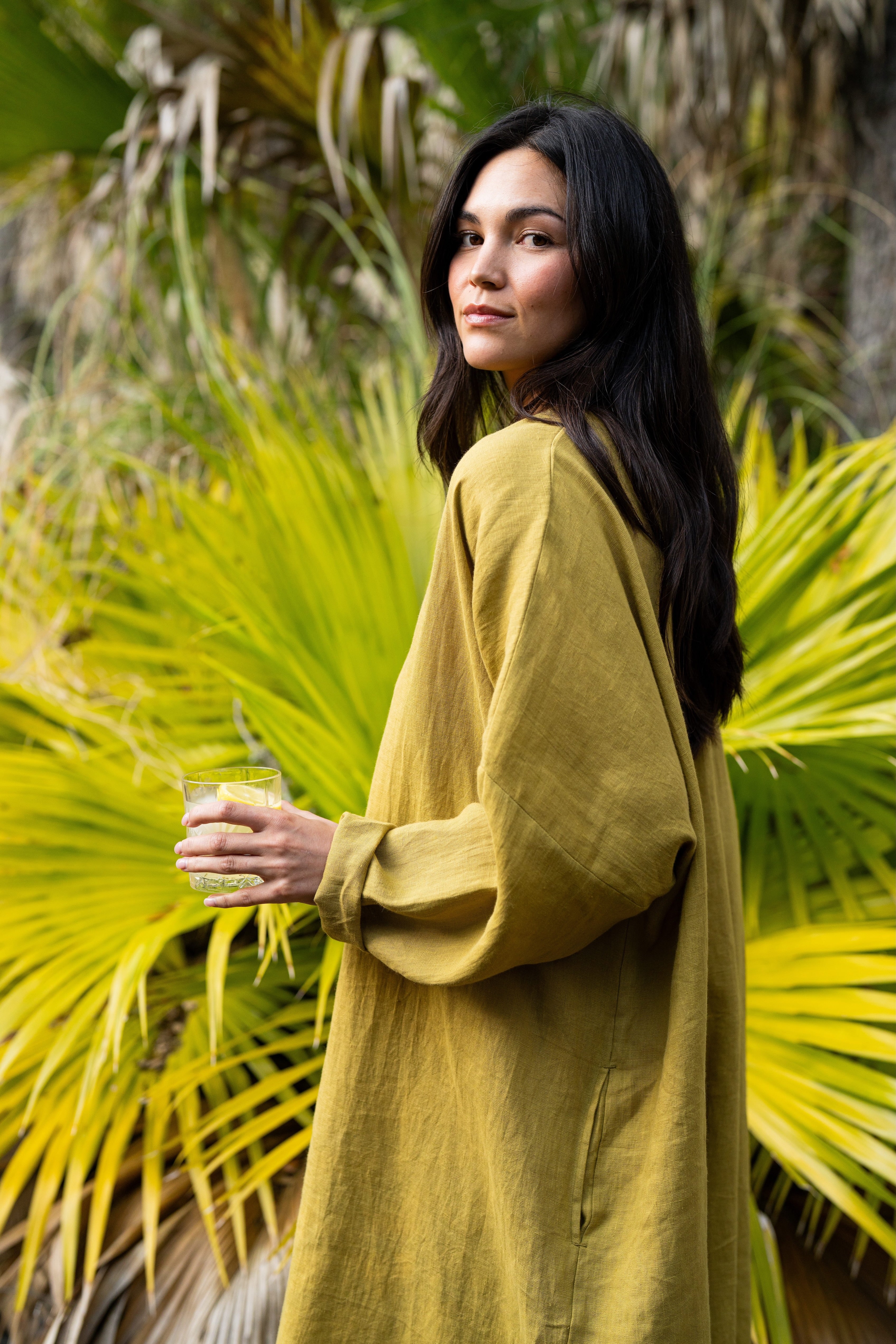 normani midi dress olive normani midi dress olive Italian Summer Tie Neck Midi Dress Olive