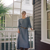 Weekend Linen Maxi Dress - Easy Blue