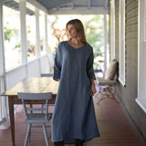 Weekend Linen Maxi Dress - Easy Blue