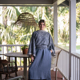 Weekend Linen Maxi Dress - Easy Blue