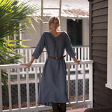 Weekend Linen Maxi Dress - Easy Blue