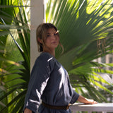 Weekend Linen Maxi Dress - Easy Blue