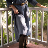Weekend Linen Maxi Dress - Easy Blue