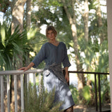 Weekend Linen Maxi Dress - Easy Blue