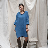 Weekend Linen Mini Dress - Harbor Blue