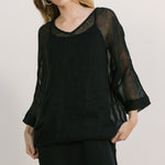 becasa weekend mesh tee black 