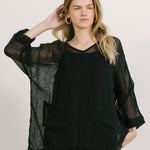 becasa weekend mesh tee black 