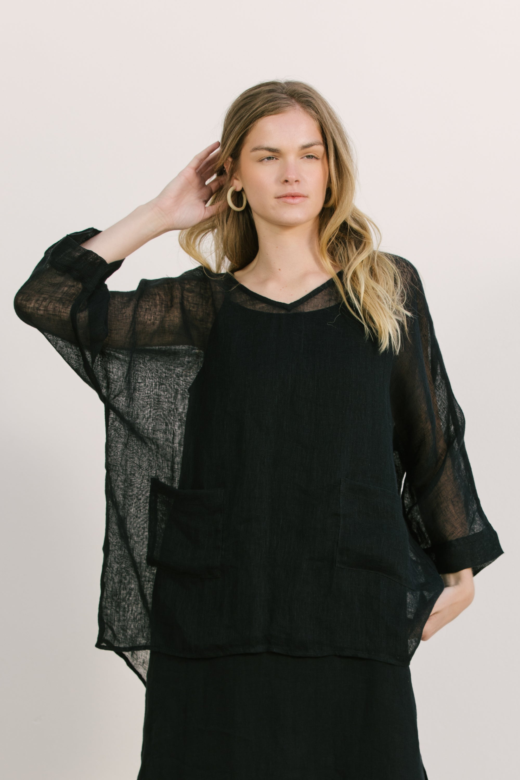 becasa weekend mesh tee black 