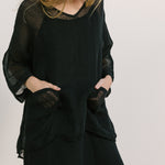 becasa weekend mesh tee black 