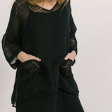 becasa weekend mesh tee black 