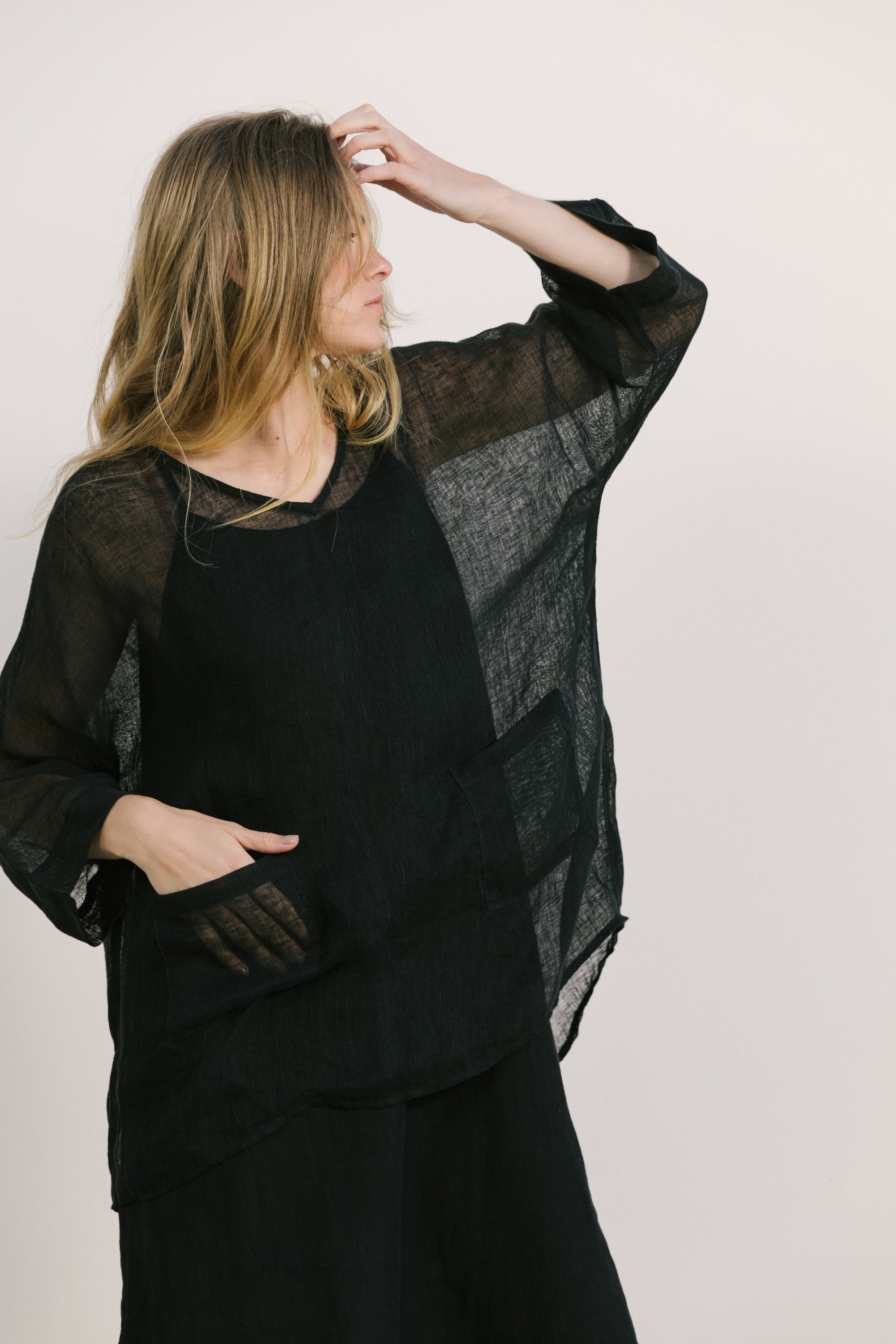 becasa weekend mesh tee black 