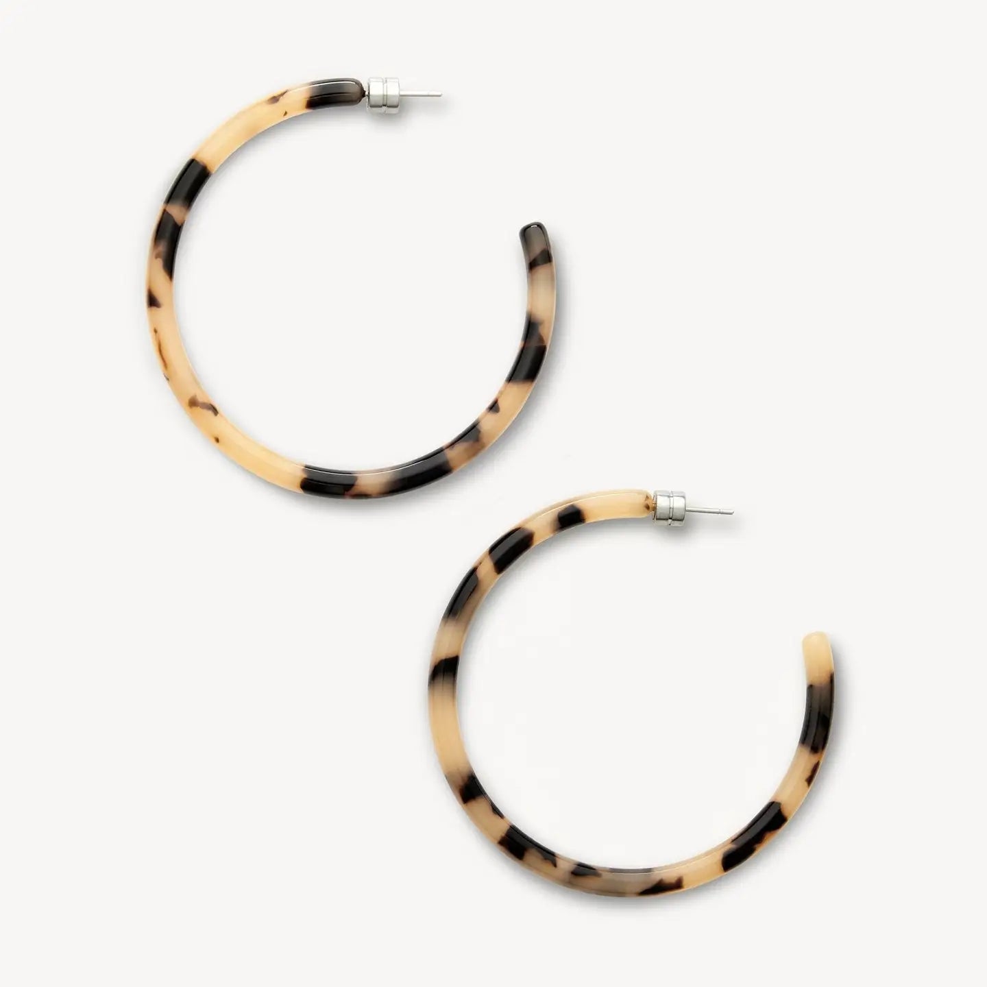 Large Hoops - Blonde Tortoise