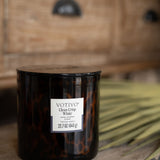 clean crisp white tort candle