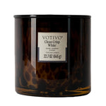 clean crisp white tort candle