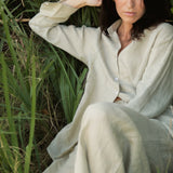Linen Keepsake Button Down - Abbey Stone