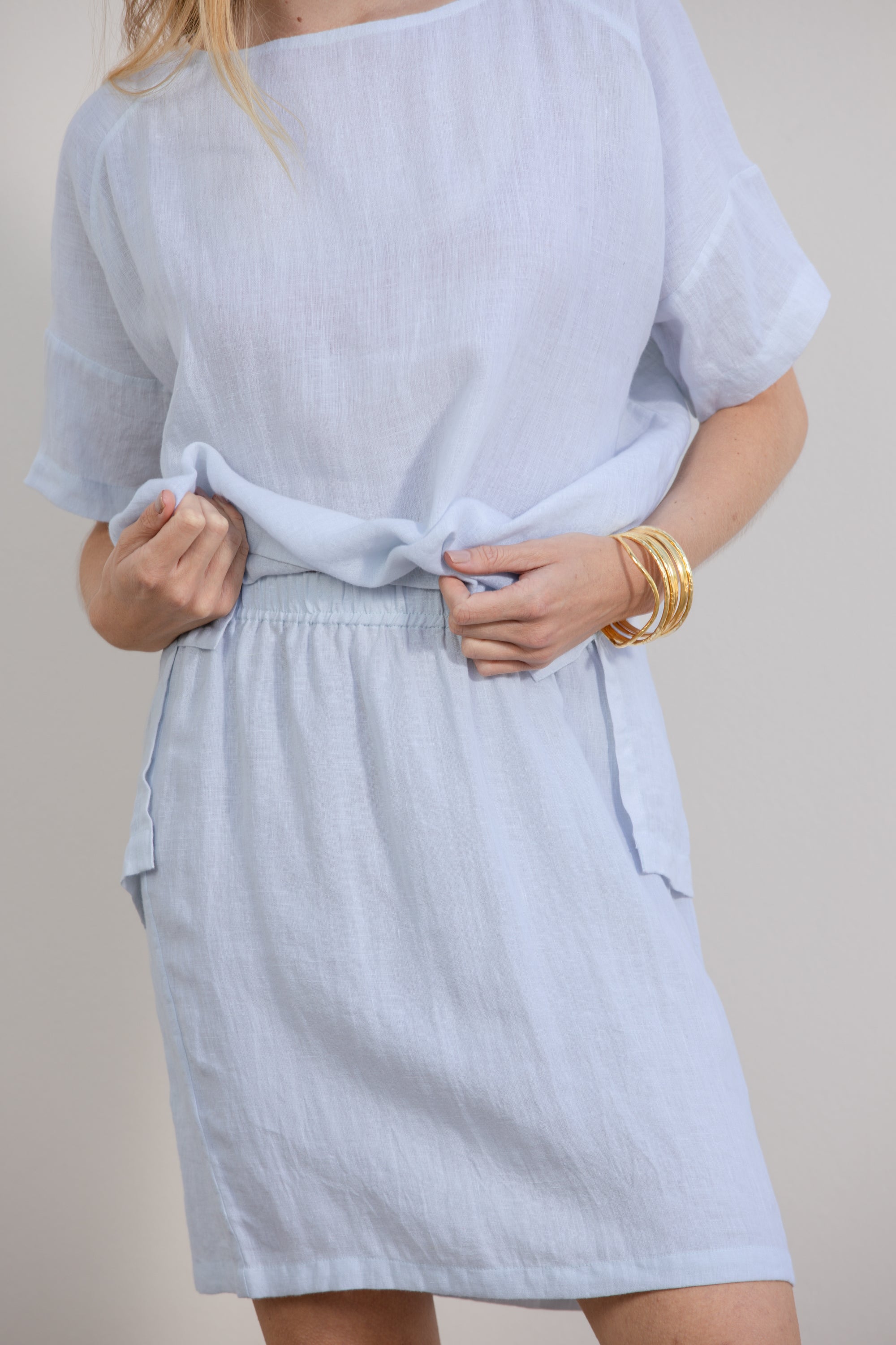 harper skirt summer blue