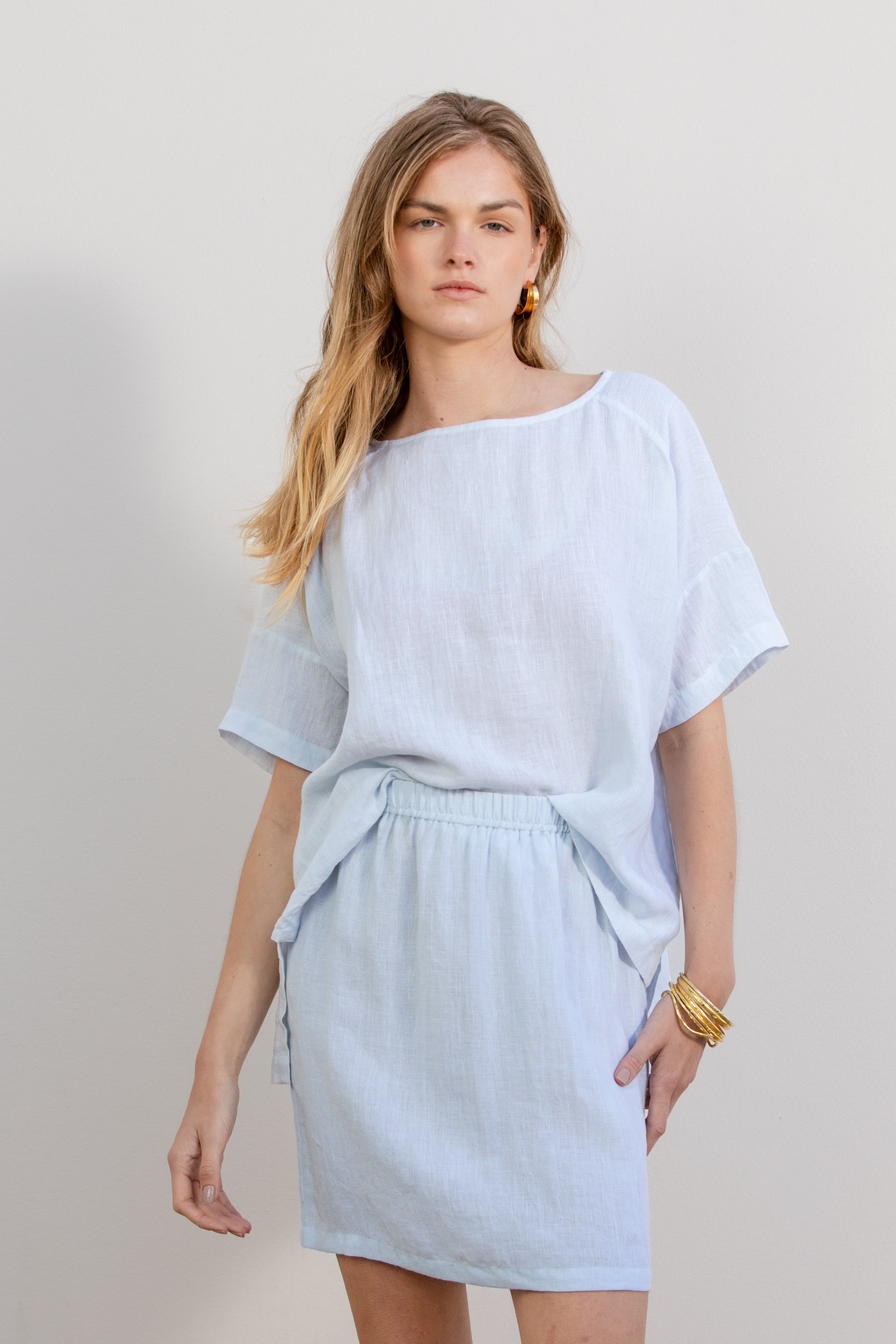 harper skirt summer blue