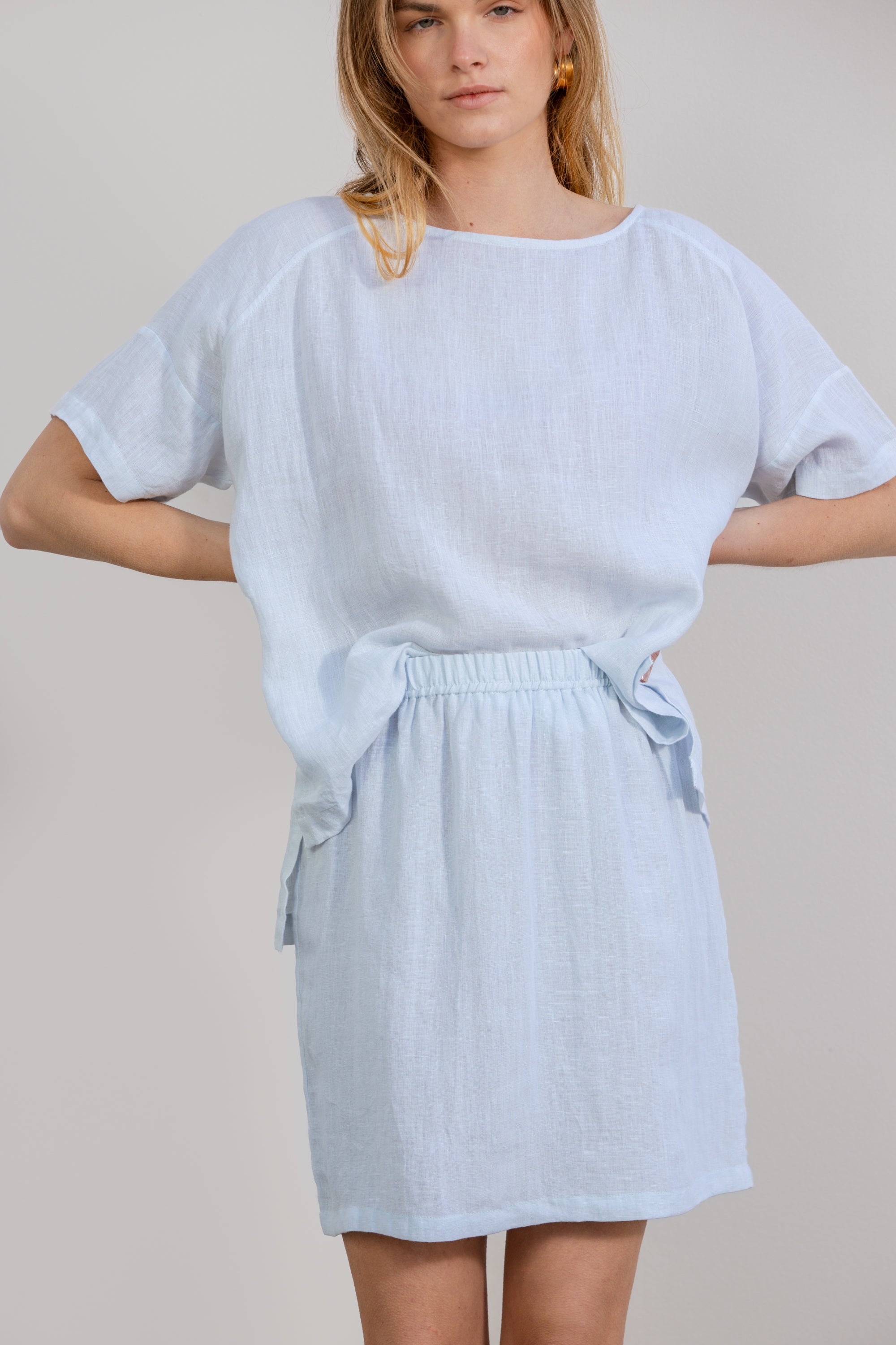 harper skirt summer blue