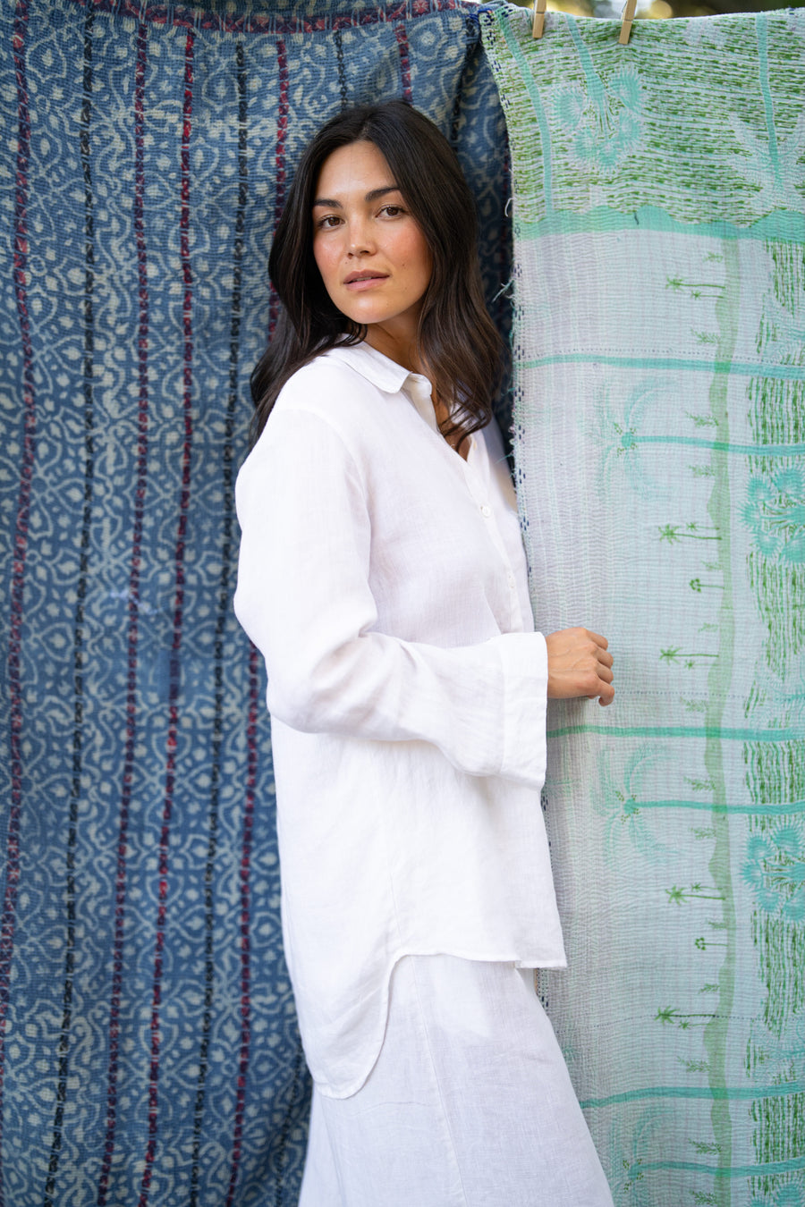 Linen Keepsake Button Down - White