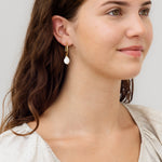 pearl hoop earrings