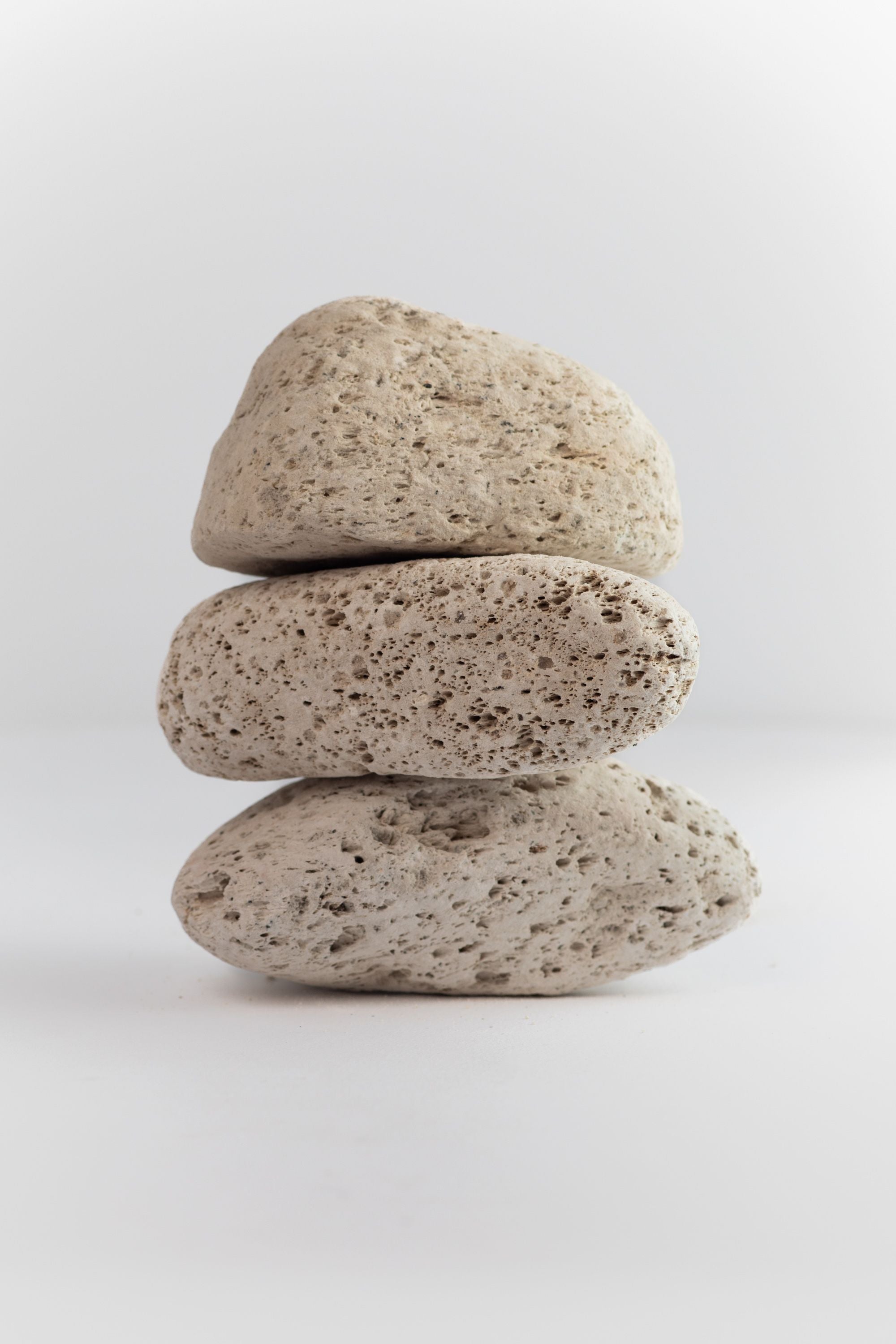 stacked pumice stones